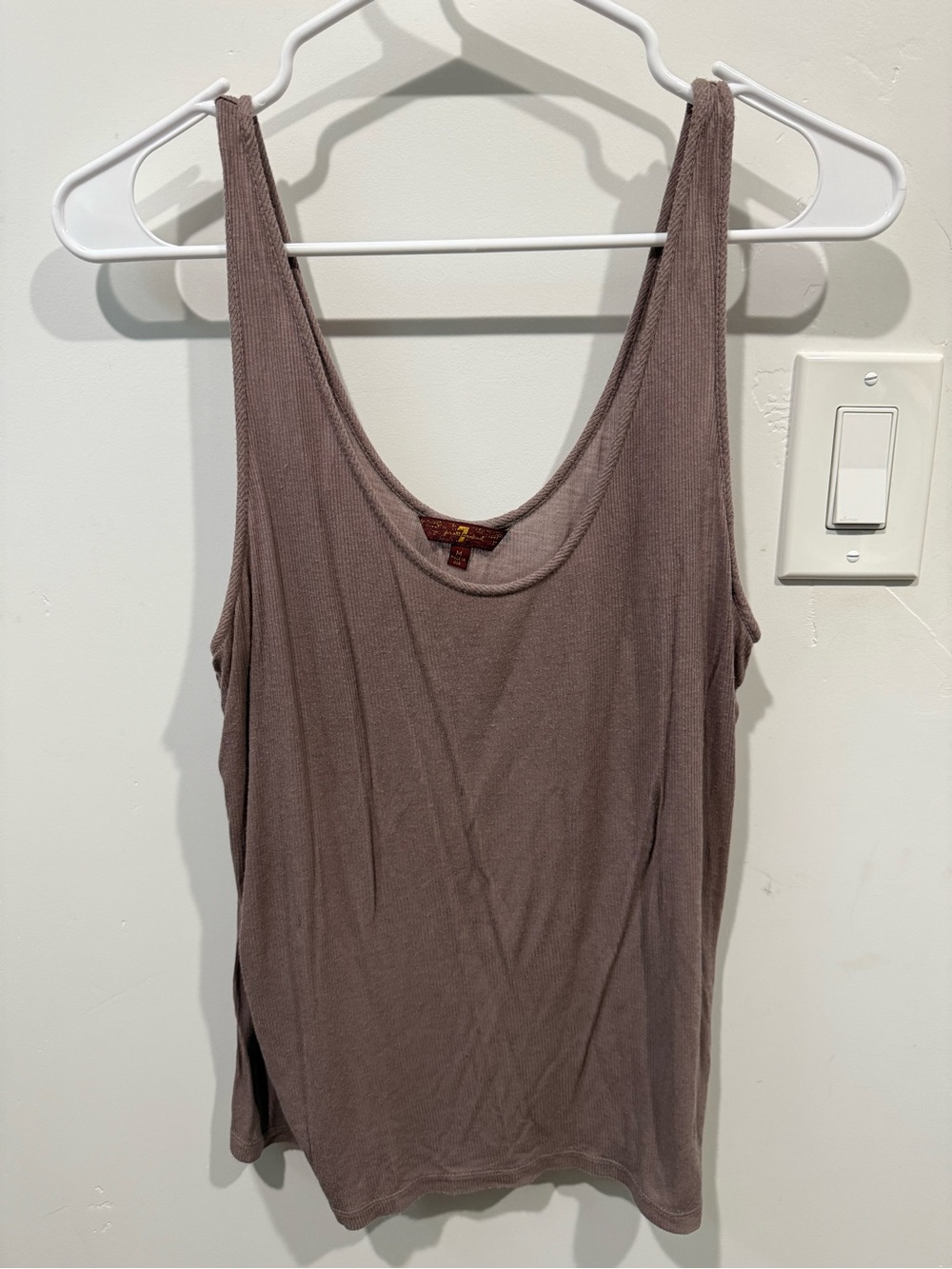 7 For All Man Kind - Scoop Neck Tank Top in Mauve